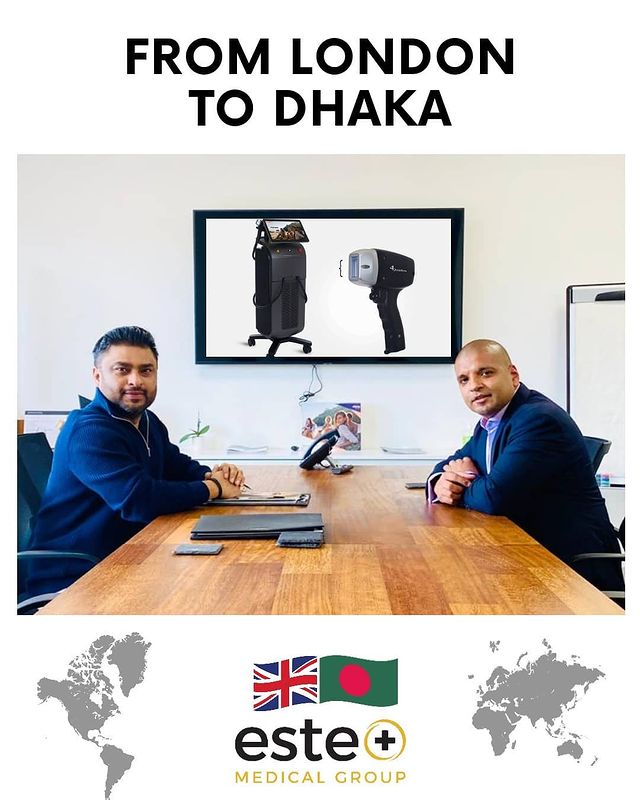 Mohammed Faisal with British company ABC Lasers director